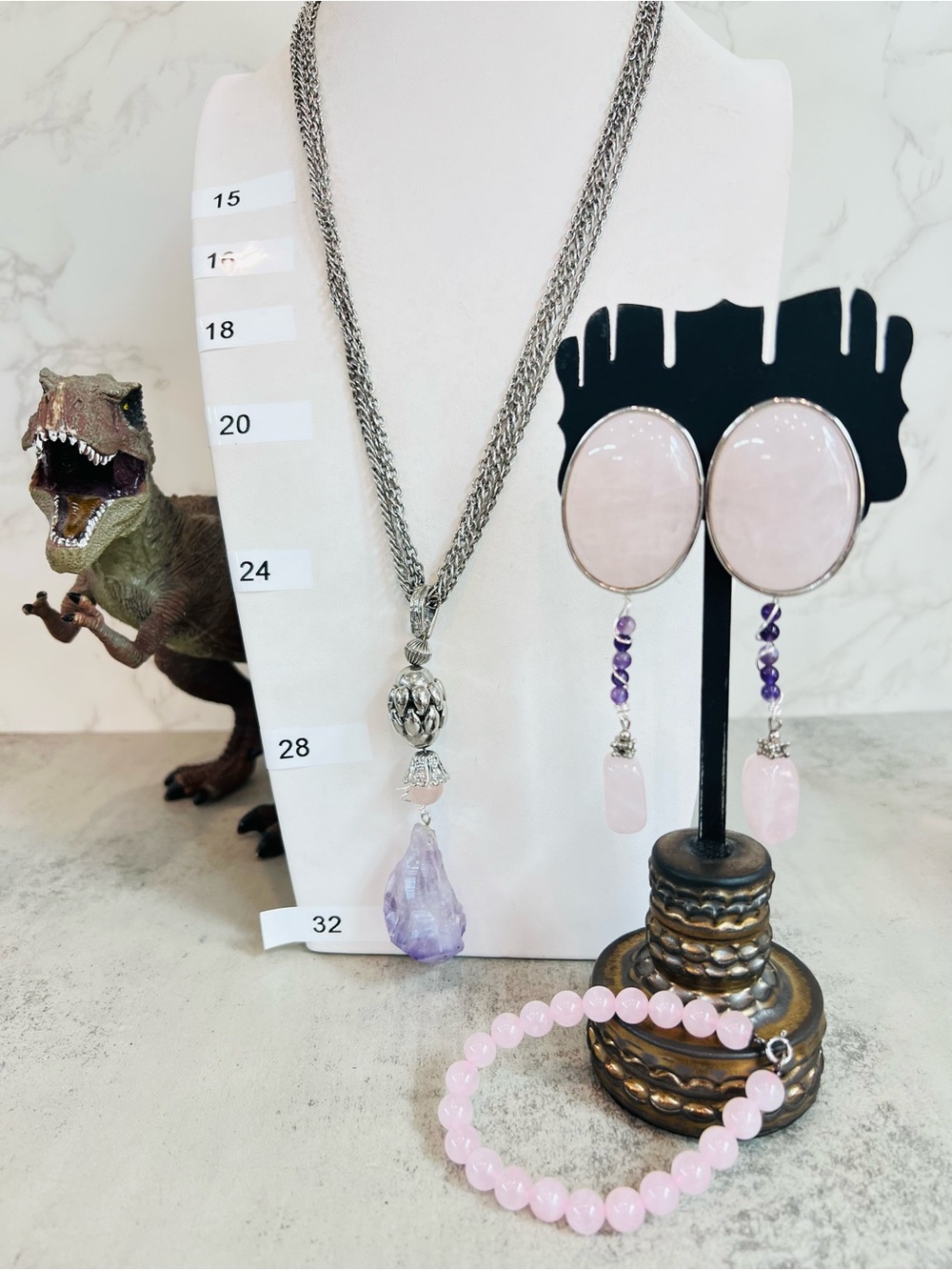 Orbiters Rose Quartz Amethyst 3-Piece Set by the_tipsy_trex
